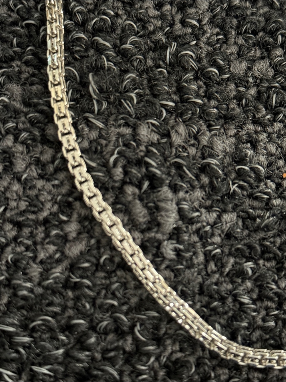 Monet Silver Tone Double Chain Necklace - Picture 2 of 5